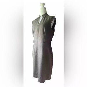 Antonio Melani Dress 10 Olive Green Herringbone‎